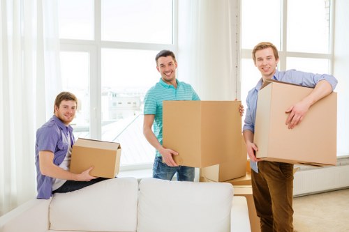Local removals van loaded with furniture for a Romford move