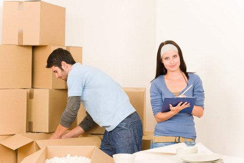 Professional removals team handling a flat move in Romford