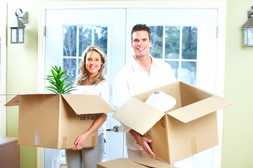 Packing and loading household items for a move in Romford
