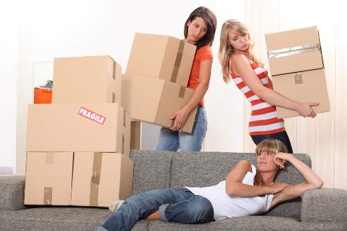 Commercial movers relocating office equipment in Romford