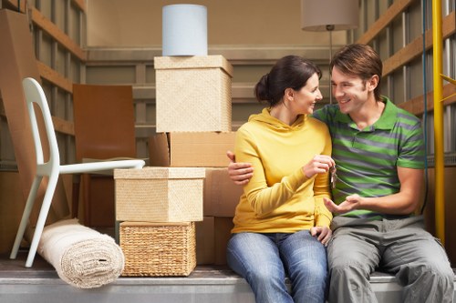Van loading furniture for a Romford removal or delivery job